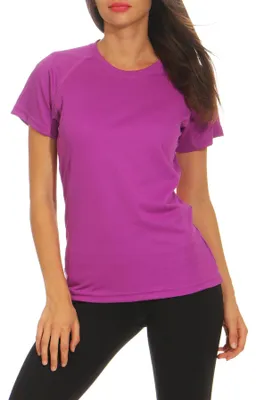Produktbild von Mivaro Damen Sport T-Shirt atmungsaktiv schnelltrocknend Funktionsshirt aus Polyester mit Cool Dry Effekt Regular Fit