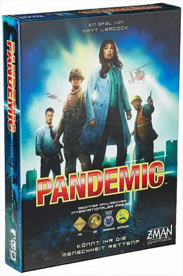 Obrázek produktu pro ZMan, UNBOX NOW, Pandemic, Základní hra, Hra pro znalce, Nominace na hru roku 2009, 2-4 hráči, Věk 8+, 45+ minut, němčina
