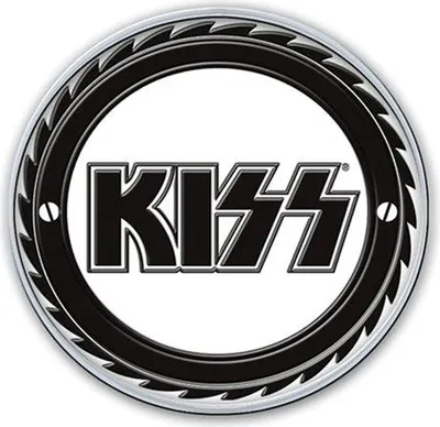 Image de Kiss - Scie circulaire - Badge, métal RO7637 (taille unique) (Noir/Blanc)