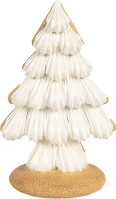 Immagine prodotto di Clayre & Eef Decorazione natalizia Alberi di Natale 13x10x21 cm Beige Poliresina
