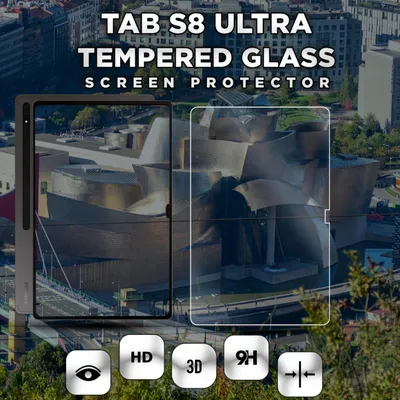 Obrázok produktu pre 1-balenie Samsung Galaxy Tab S8 Ultra Ochranné sklo na displej - Tvrdené sklo 9H - Super kvalita 3D