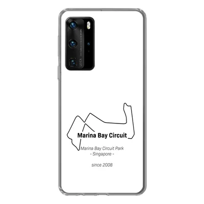 Produktbild von MuchoWow® Handyhülle Schutzhülle Hülle für Huawei P40 Pro Formel 1 - Singapur - Rennstrecke Silikon Softcase Handy Hülle - Schutz