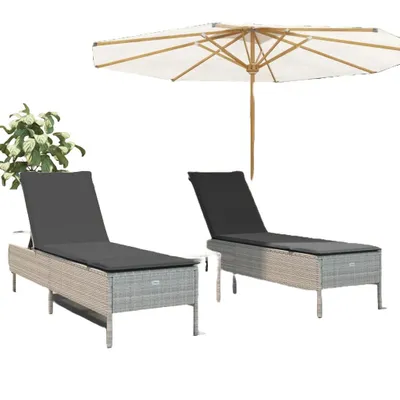 Zdjęcie produktu dla VidaXL 3261592, Taras, Obite siedzisko, Technorattan, Stal, Szary, 110 kg, 550 mm