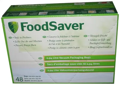 Obrázok produktu pre FoodSaver 4801, Vrecká na vákuové balenie, 0,94 L, 48 kusov, 200 mm, 290 mm