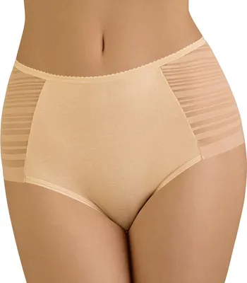 Image de Vivisence lady slip taille haute classique en maille lisse culotte intégrale 4014, beige, xxl