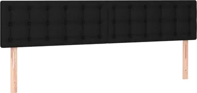 Produktbild von vidaXL Kopfteile Schwarz 200x5x78/88 cm Stoff