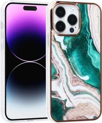 Produktbild von UNIQ Accessory iPhone 14 Pro Max TPU Backcover - Marble Green