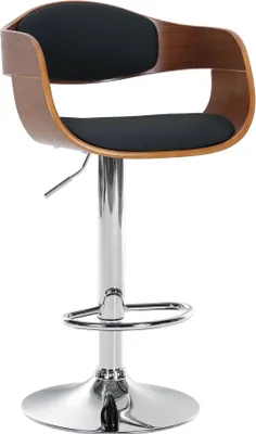 Immagine prodotto di Sgabello da bar in Pelle finta - Sedia - Regolabile in altezza e girevole a 360° per un comfort ottimale | Colore: noce/nero