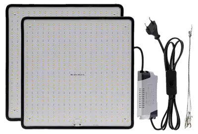 Obrázok produktu pre LED svetlo na podporu rastlín, plnospektrálne, energeticky úsporné, 2 kusy