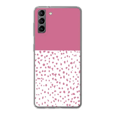 Produktbild von MuchoWow® Handyhülle Schutzhülle Hülle für Samsung Galaxy S21 Plus Punkte - Rosa - Muster Silikon Softcase Handy Hülle - Handy-Tasche