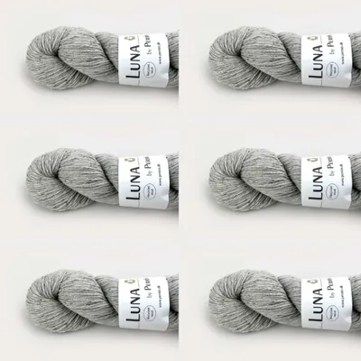 Image de 6 pelotes de laine Luna de Permin – 100% laine recyclée (sans mulesing et e Oeko-Tex) (couleur : calcaire)