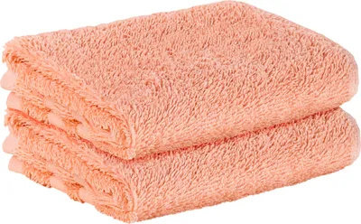Produktbild von StickandShine 2er SET Premium Frottee Gästehandtuch 30x50 cm in peach in 500g/m² aus 100% Baumwolle