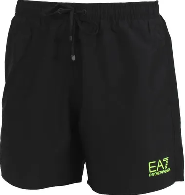 Produktbild von EA7 Badeshorts        Schwarz Logo Neongrün S (48)