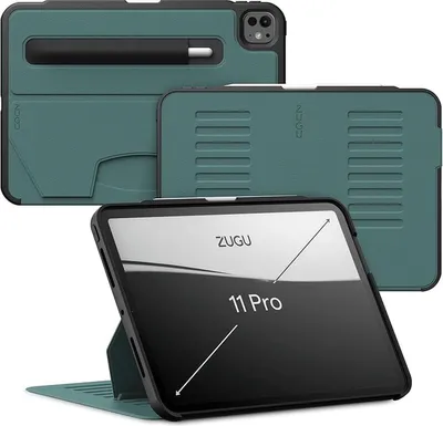 Produktbild von Zugu Case Hülle iPad Pro 11" (M4-M5) – Verstellbarer Magnetständer mit 8 Winkeln – Sichere Magnetbefestigung an jeder Metalloberfläche – Kompatibilität mit drahtlosem Aufladen des Apple Pencils