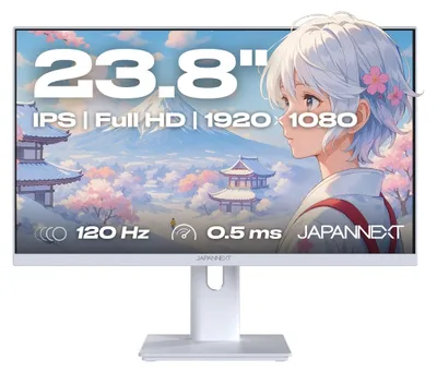 Obrázek produktu pro JAPANNEXT JN-I238FHD120F-HSP-W, 60,5 cm (23.8"), 1920 x 1080 px, Full HD, LCD, 0,5 ms, Bílá