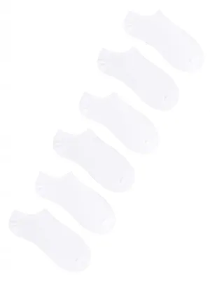 Produktbild von YOCLUB Baumwoll Füßlinge Uni Weiß 6er Pack Größe 39-45