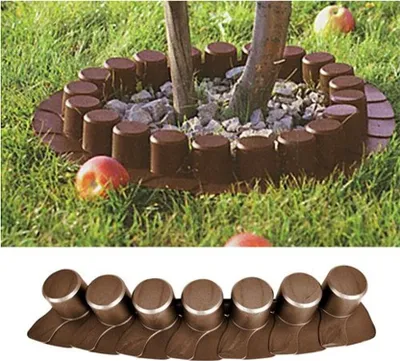 Immagine prodotto di 4x bordatura letto 2,05 m bordatura letto bordatura albero bordatura prato anello albero marrone