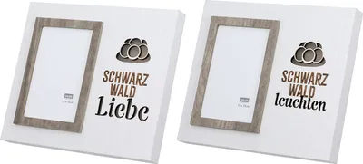Produktbild von Gilde Fotorahmen (LED), rechteckig, "Schwarzwaldliebe", Schriftzug, MDF, weiß, L. 2.5 cm, B. 25 cm, H. 21.5 cm 57455 4063387574553 2 Stück (2-fach sortiert)