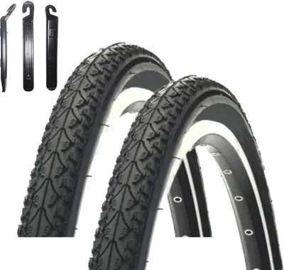 Produktbild von Angebot-Set / 2 x Kenda K-935 Fahrradreifen Fahrradmantel in Schwarz 37-622 (28 x 1.40) inkl. 3 Reifenheber