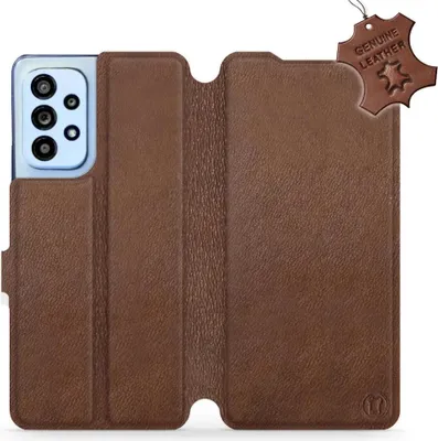Produktbild von Echtleder Handyhülle für Galaxy A53 5G, Mobiwear Leather, Braun