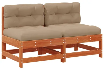 Zdjęcie produktu dla vidaXL Sofa ogrodowa z litego drewna sosnowego w kolorze brązowym