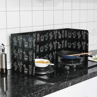 Produktbild von Spritzschutz Pfannen, Küchen Spritzschutz, Spritzschutz für Herd, Küchenrückwand, Windschutz Gaskocher, (84.5 * 32.5CM)