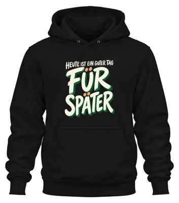 Imagen del producto de Hoy es un buen día para usar esta sudadera con capucha "Statement" de estilo sarcástico, color negro, talla M