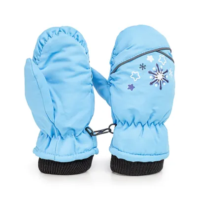 Produktbild von Handschuhe Kinder, Einfinger-Skihandschuhe, Warm, Snowboard, zum Rodeln, für Winterspaß Blau