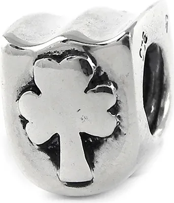 Produktbild von CarloBiagi Charm Bead Kleeblatt 925 Echt Silber Schmuck Element D2BBS082
