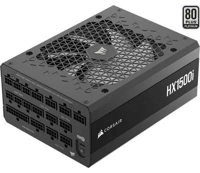 Zdjęcie produktu dla Corsair HX1500, 1500 W, 100 - 240 V, 47 - 63 Hz, 15 - 9 A, 150 W, 1500 W