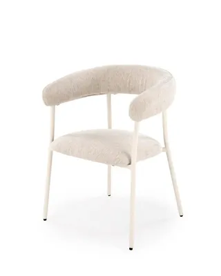 Produktbild von Polsterstuhl K557 aus Stoff und Metall in Beige, 60x75x54 cm (BxHxT)