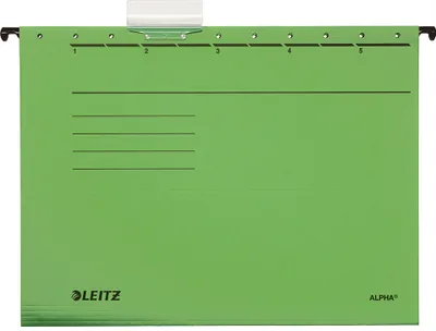 Produktbild von Leitz Hängemappe ALPHA 19850055 A4 oben/seitl. offen grün 25 St./Pack.