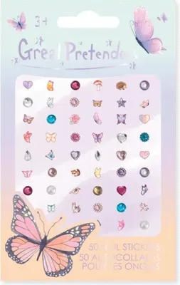 Produktbild von Nagelsticker für Kinder – 1 Bogen mit 50 bunten Motiven – ab 3 Jahren