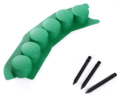 Produktbild von ROB Rasenkante Palisade 2,4 m Grün Beeteinfassung Gartenpalisade Kunststoff