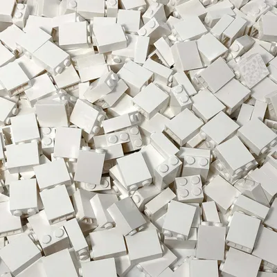 Obrázok produktu pre LEGO® 1x2x2 kocky Vysoké kocky Biela - 3245c NEW! Množstvo 50x