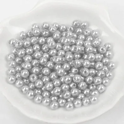 Image de Perles de cire env. 100 pièces, 8mm, argent clair