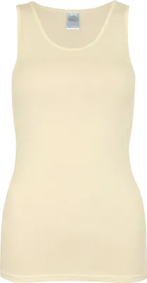 Produktbild von wobera NATUR Tanktop oder Damenunterhemd ohne Arm oder Tanktop aus mit 100% Seide (Gr. L, Farbe: naturweiß)
