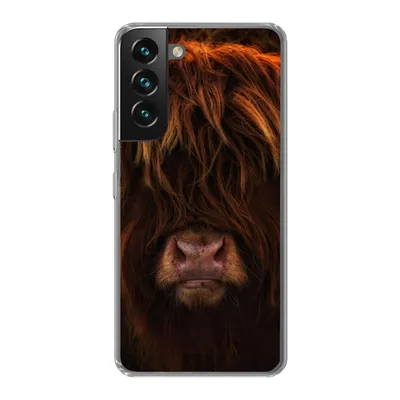 Produktbild von MuchoWow® Handyhülle Schutzhülle Hülle für Samsung Galaxy S22 Schottischer Highlander - Kuh - Schwarz - Porträt Silikon Softcase Handy Hülle - Mobiltelefonhülle