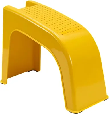 Productafbeelding van Pedicure kruk - Voetsteun stoel - Voetverzorging thuis - Antislip stabiele basis - 37.5 cm lengte - Geel