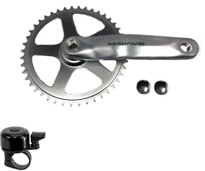 Image de Ensemble de pédalier M-Wave pédalier plateau ensemble de pédalier 44 dents y compris sonnette de vélo