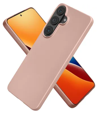 Produktbild von kwmobile Handyhülle für Samsung Galaxy S26 Plus Hülle - Silikon Case metallisch schimmernd - Schutzhülle Cover - Metallic Rosegold