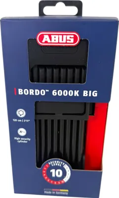 Produktbild von ABUS Faltschloss Bordo 6000K mit SH-Schlosshalter - Fahrradschloss mit XPlus Zylinder für hohe Sicherheit - ABUS-Sicherheitslevel 10 - Länge 120 cm