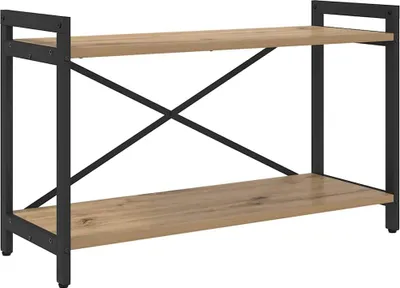 Image de Étagère bibliothèque vidaXL, 80 x 30 x 50 cm, en panneaux de particules, imitation chêne artisanal
