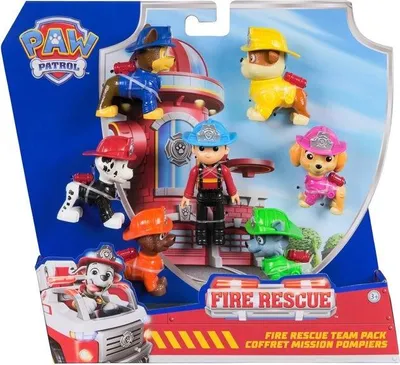 Produktbild von Pat' Patrouille Fire Rescue Figuren Multipack, 7 detaillierte Figuren, Spielzeugfiguren Set