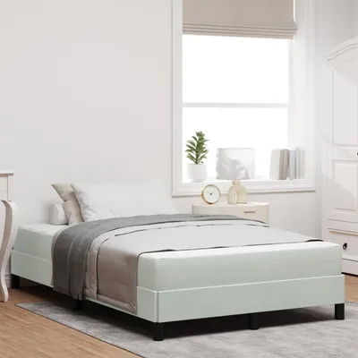 Obrázek produktu pro vidaXL Skříňová postel s matrací světle šedá 120 x 200 cm látka