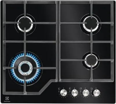 Immagine prodotto di Electrolux KGG64362K piano cottura Nero Da incasso Gas 4 Fornelli