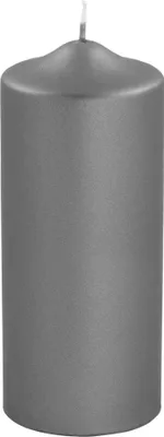Produktbild von Fink CANDLE, metallic Stumpenkerze, Paraffin, grau, L. 8 cm, B. 8 cm, H. 20 cm, D. 8 cm 123743