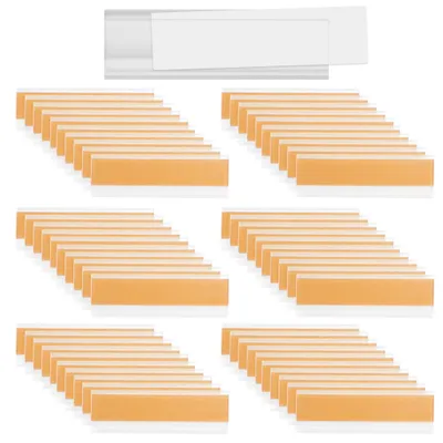 Etikettenhalter, selbstklebend, 60 Stück, 2,5×7,6 cm, transparent