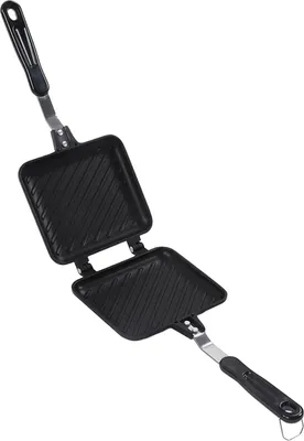 Obrázok produktu pre Sendvičová panvica na raňajky Obojstranná panvica na vyprážanie Ploché dno Nepriľnavá panvica na sendviče Panini Maker Pan Pattern Grid