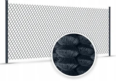Immagine prodotto di Rete intrecciata antracite 125 cm x 10 m, filo zincato, maglia 60x60 mm